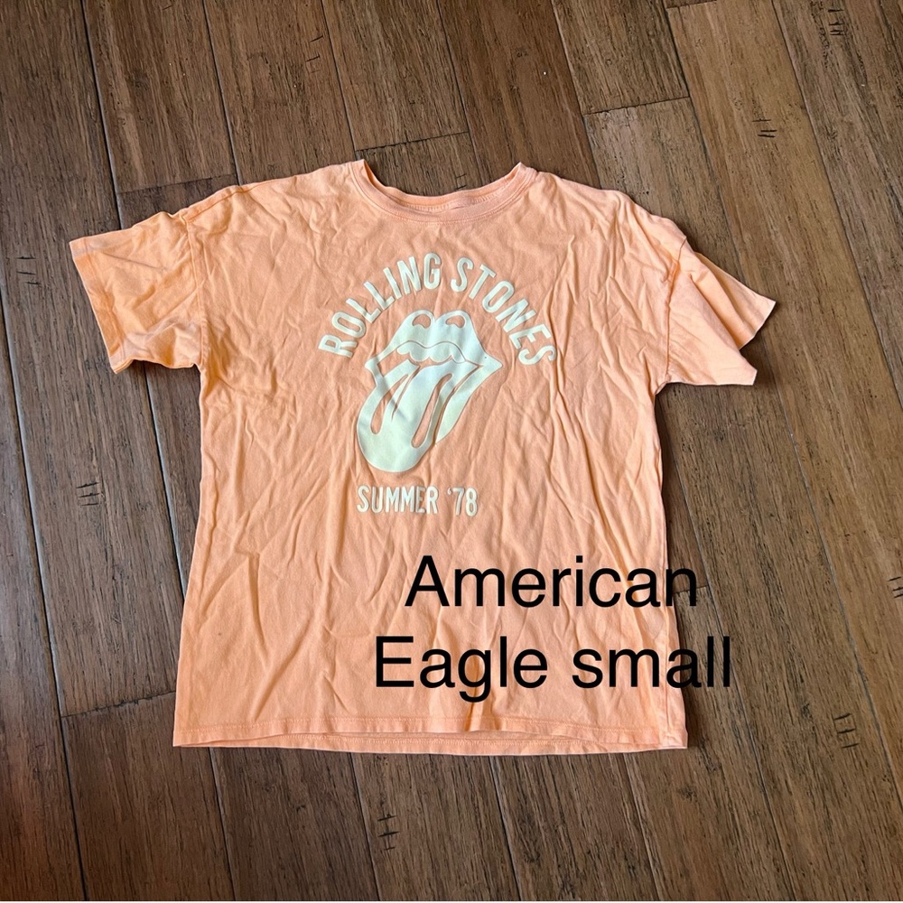 American Eagle Outfitters Orange Rolling Stones Tee